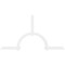 Ekena Millwork Ericson Architectural Grade PVC Gable Bracket, 108"W x 58 1/2"H x 2"D x 4"F, 13/12 Pitch GBP108X59X0204ERI00 - alternate 4